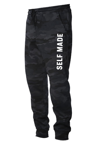 Black Camo "Self-Made" Jogger